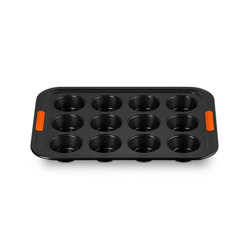 Le Creuset Molde para muffins de acero al carbono, antiadherente, 12 uds. (46058000010000)