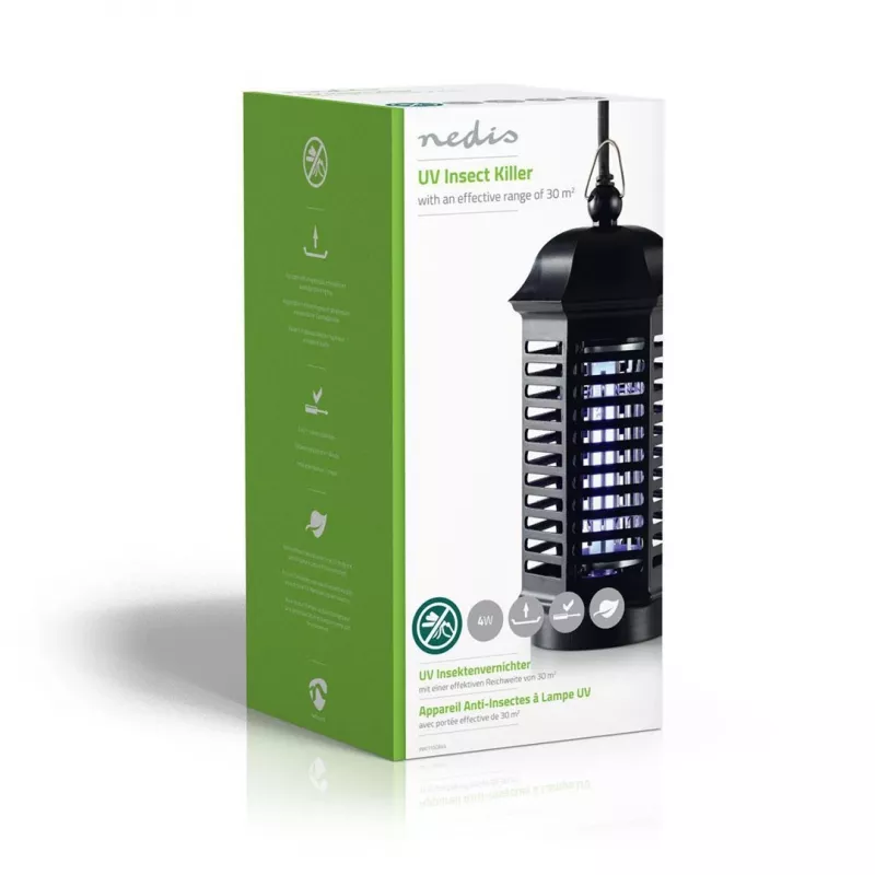 Nedis INKI110CBK4 trampa para insectos trampa para mosquitos negra