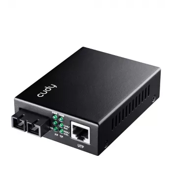 Cudy MC100SA-20 convertidor de medios de red 100 Mbit/s 1310 nm monomodo negro