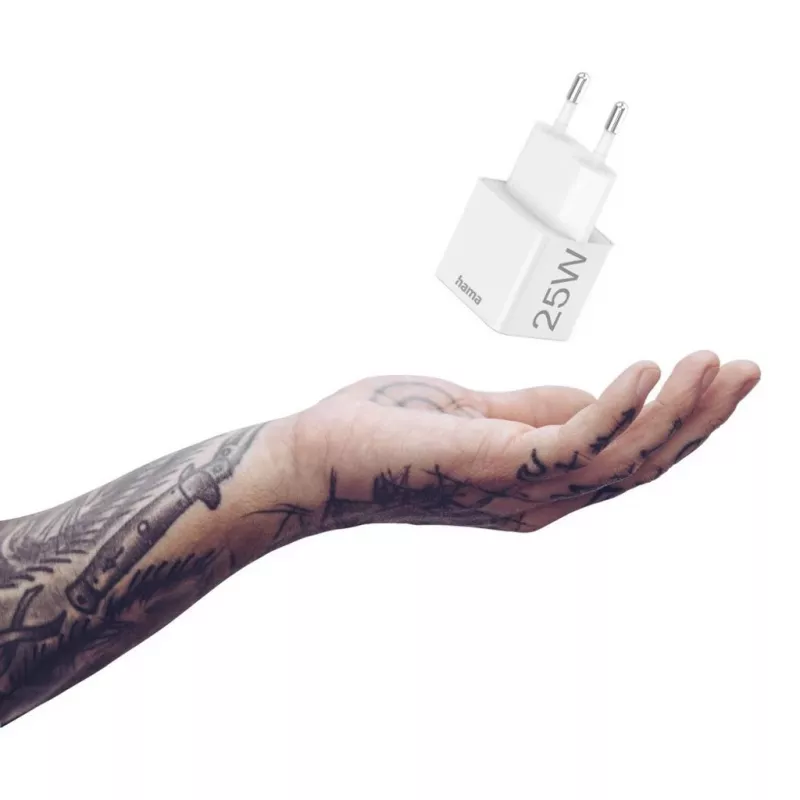 Hama 00201652 cargador 220V USB-C PD/Qualcomm 25W blanco