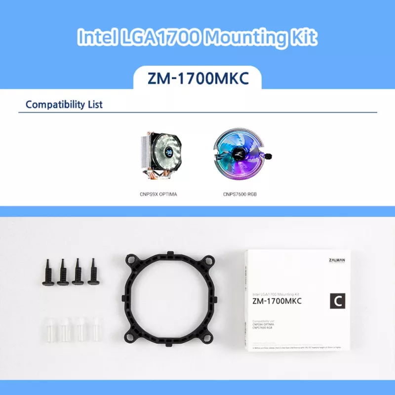 Zalman ZM-1700MKC - kit de actualización para disipador de procesador - (para: LGA1200, LGA1700)