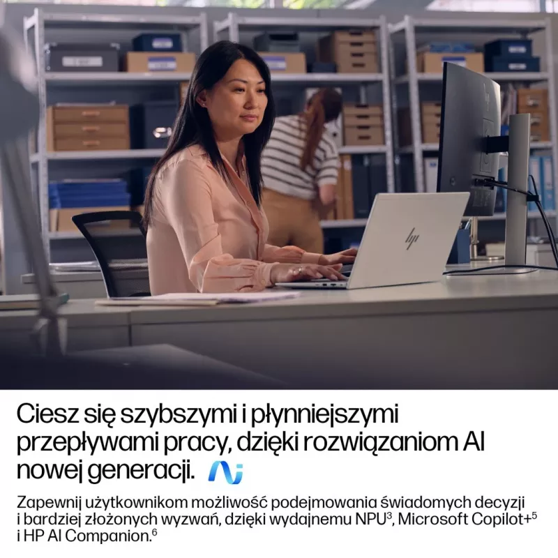 HP EliteBook 6 G1a Next Gen AI PC Copilot+ PC AMD Ryzen AI 5 340 portátil 35,6 cm (14 inch) WUXGA 16 GB DDR5-SDRAM 512 GB SSD Wi-Fi 6E (802.11ax) Windows 11 Pro plateado