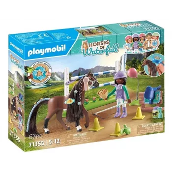 Set de figuras caballos 71355 Zoe y Blaze con obstáculos