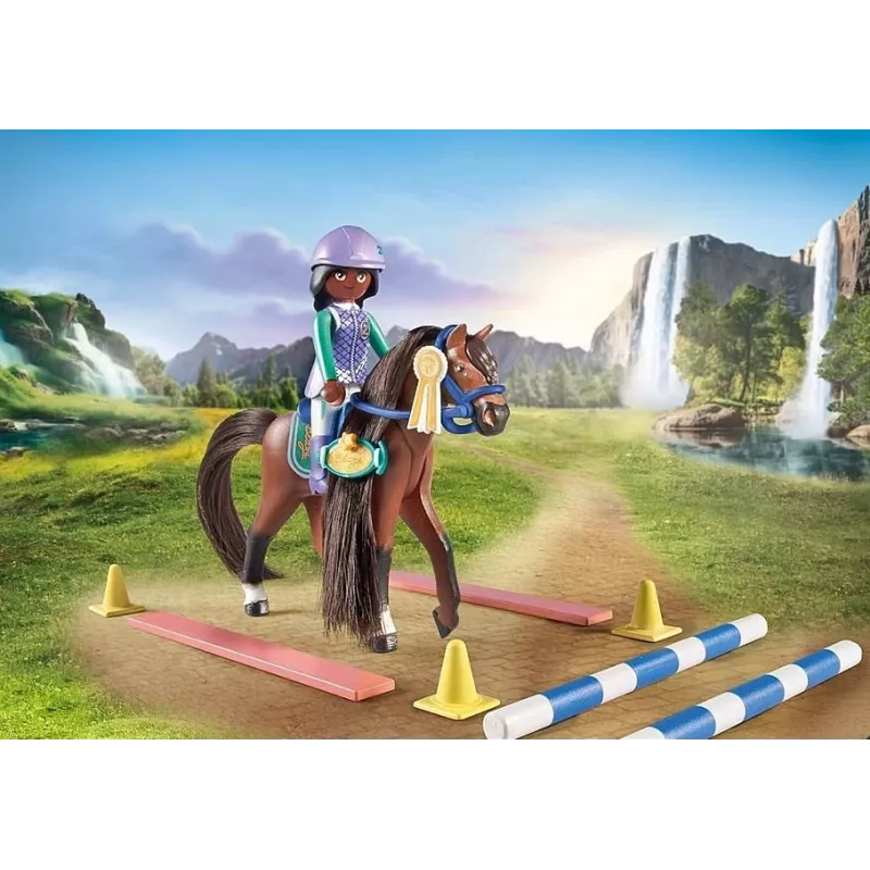 Set de figuras caballos 71355 Zoe y Blaze con obstáculos