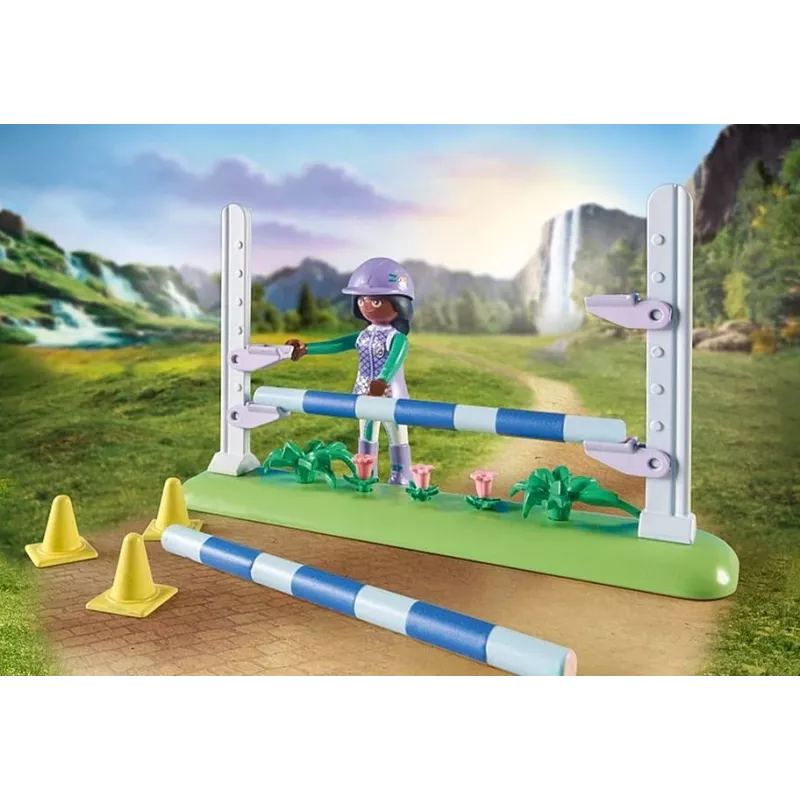 Set de figuras caballos 71355 Zoe y Blaze con obstáculos