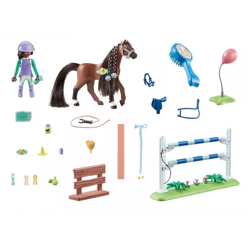 Set de figuras caballos 71355 Zoe y Blaze con obstáculos