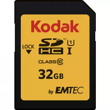 Kodak – Tarjeta de memoria flash – 32 GB – UHS-I U1 / Class10 – 580x – SDHC UHS-I (EKMSD32GHC10K)