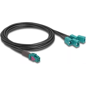 DeLOCK 90118 Cable coaxial 1 m Mini FAKRA Z 4 x FAKRA Z Negro - Azul (90118)