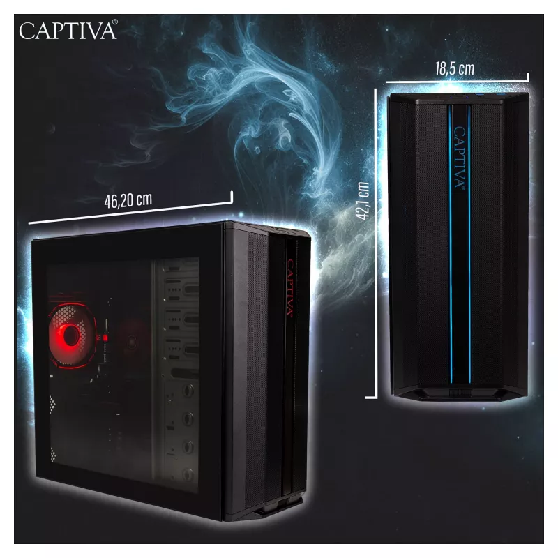 Captiva Advanced Gaming R98-206 PC de sobremesa AMD Ryzen 7 5700X, 32GB RAM, 1TB M.2 SSD, Nvidia GeForce RTX 5060, Wi-Fi 6, Windows 11 (98206)