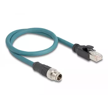 DeLOCK 60077 adaptador de cable M12 RJ-45 negro - turquesa (60077)
