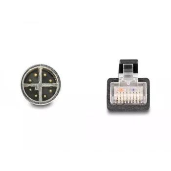 DeLOCK 60077 adaptador de cable M12 RJ-45 negro - turquesa (60077)