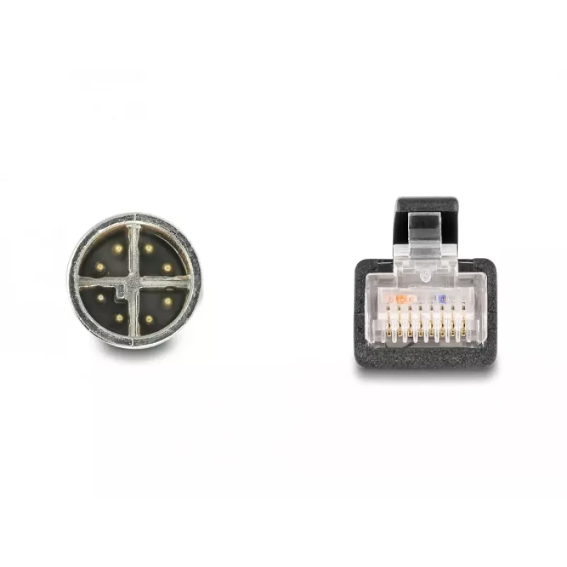 DeLOCK 60077 adaptador de cable M12 RJ-45 negro - turquesa (60077)