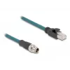DeLOCK 60077 adaptador de cable M12 RJ-45 negro - turquesa (60077)