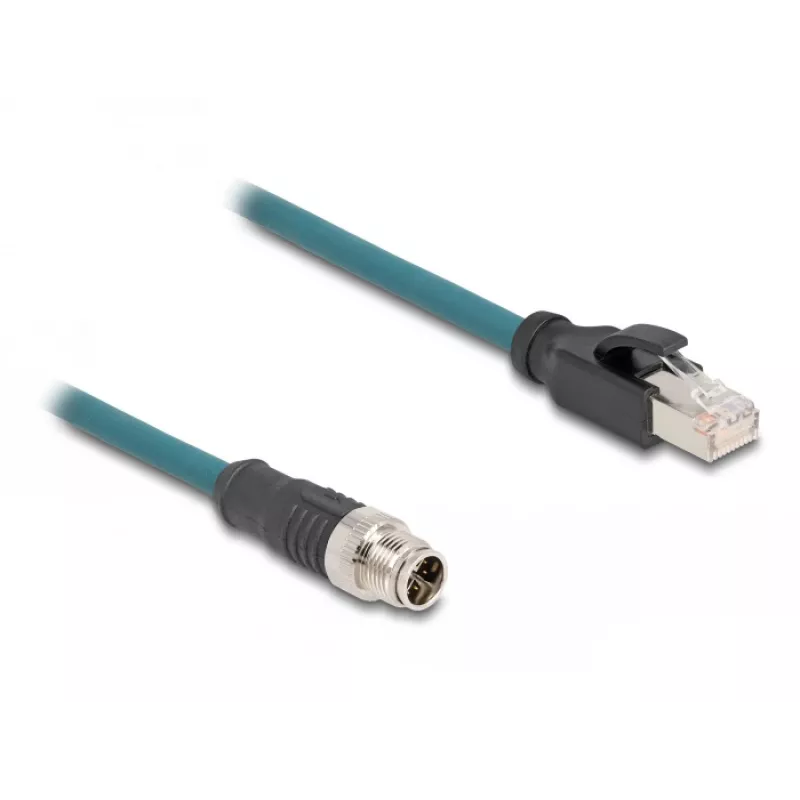 DeLOCK 60077 adaptador de cable M12 RJ-45 negro - turquesa (60077)