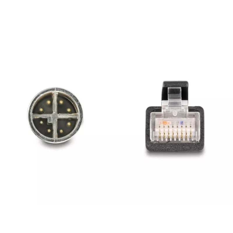 DeLOCK 60077 adaptador de cable M12 RJ-45 negro - turquesa (60077)