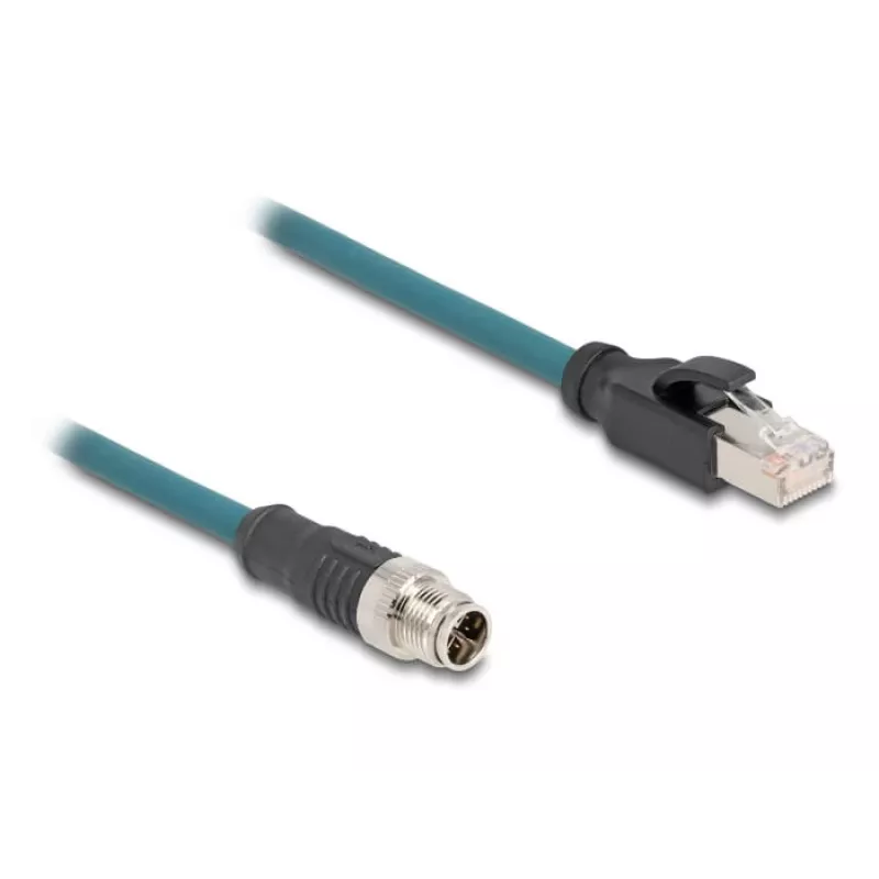DeLOCK 60077 adaptador de cable M12 RJ-45 negro - turquesa (60077)