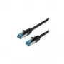 VALUE - cable de parcheo - RJ-45 (M) a RJ-45 (M) - 1,5 m - SFTP, PiMF - CAT 6a - libre de halógenos, moldeado, protección contra dobleces, conductor flexible - negro (21.99.1995)