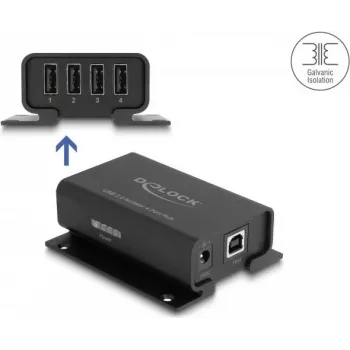DeLOCK 64226 convertidor/repetidor/aislador serie USB 2.0 negro (64226)