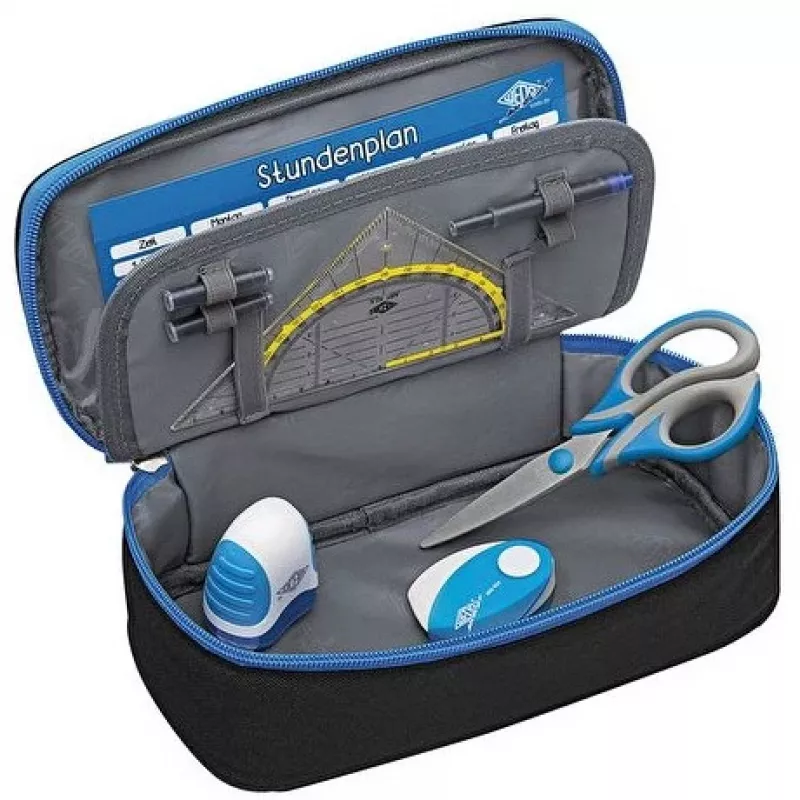 WEDO Estuche escolar negro/azul claro