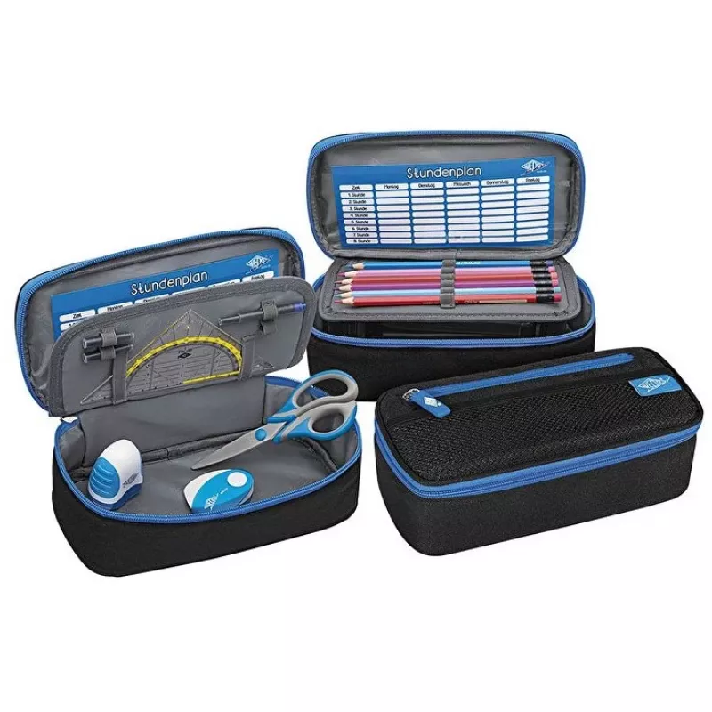WEDO Estuche escolar negro/azul claro