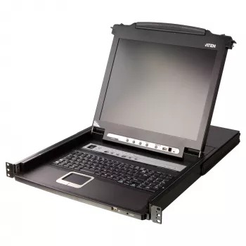 ATEN CL5708MW Conmutador KVM LCD de 43 cm de ancho, USB-PS/2, VGA, 8 puertos, distribución UK