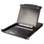 ATEN CL5708MW Conmutador KVM LCD de 43 cm de ancho, USB-PS/2, VGA, 8 puertos, distribución UK