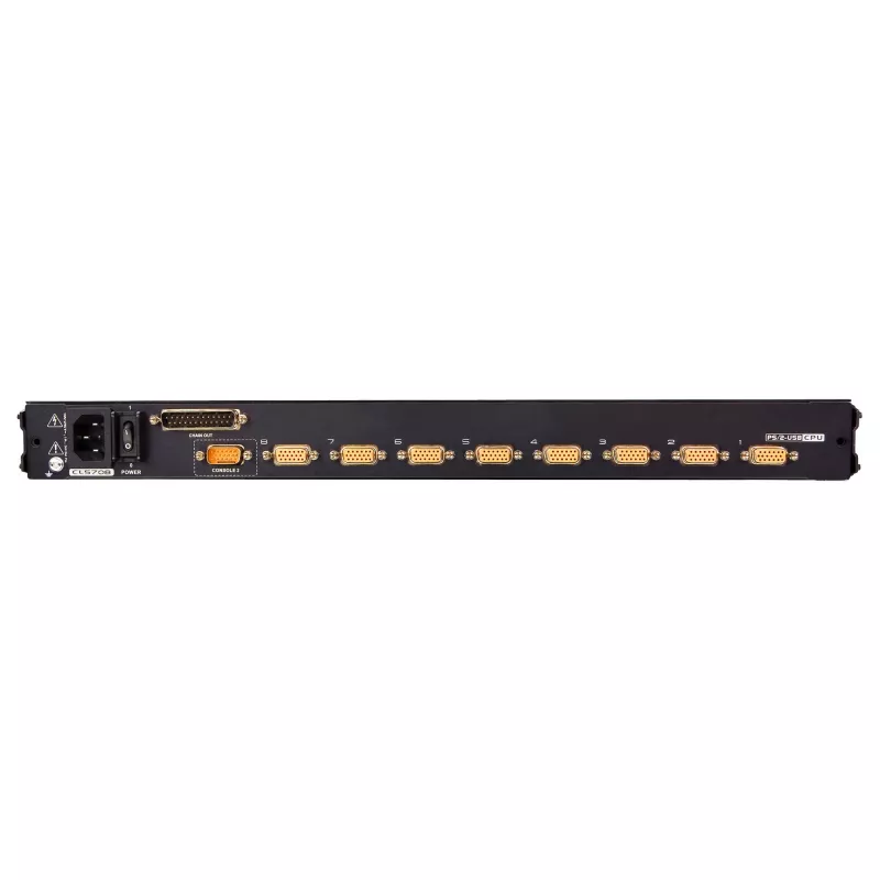 ATEN CL5708MW Conmutador KVM LCD de 43 cm de ancho, USB-PS/2, VGA, 8 puertos, distribución UK