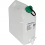 Bidón de agua 10L (blanco/transparente, con grifo de vaciado)