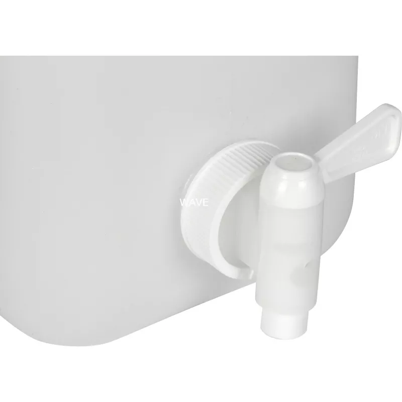 Bidón de agua 10L (blanco/transparente, con grifo de vaciado)