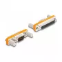 Delock - adaptador serie - DB-9 (M) con tuercas a DB-25 (H) atornillable - plata/naranja (66982)