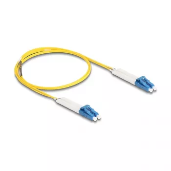 Delock cable de fibra óptica LC Duplex a LC Duplex monomodo OS2 acodado 1 m
