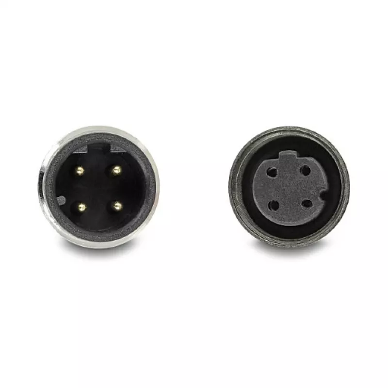 Delock Cable M12 D-codificado 4 pines conector macho a conector hembra PVC 1 m