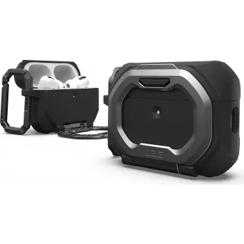 UAG Urban Armor Gear Monarch Funda | Apple AirPods Pro 3 | Negro/Plata | 104131114034 (104131114034)