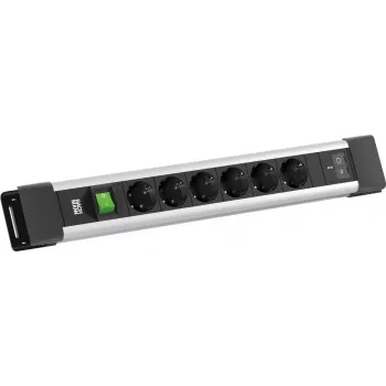 BACHMANN CONNECTUS 6xCEE7/3 1x interruptor, 1xUSB C/C 45W L=2,0m CEE7/7 Gris (BM0022770)