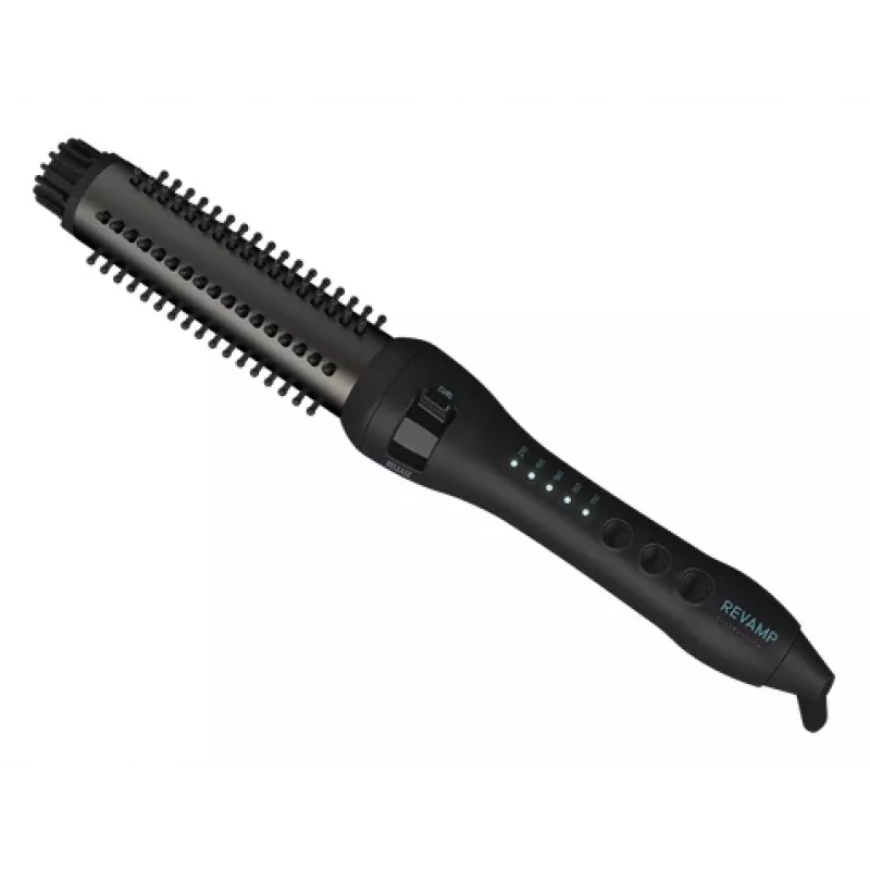 Revamp BR-1350X Progloss Cepillo de aire caliente cerámico Volume & Wave, negro