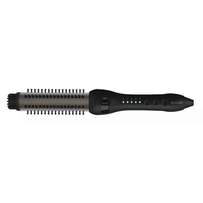 Revamp BR-1350X Progloss Cepillo de aire caliente cerámico Volume & Wave, negro
