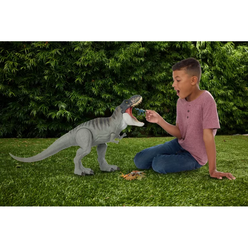 Jurassic World Rebirth figura de acción Super Colossal Tyrannosaurus Rex, juguete de dinosaurio T-Rex de película