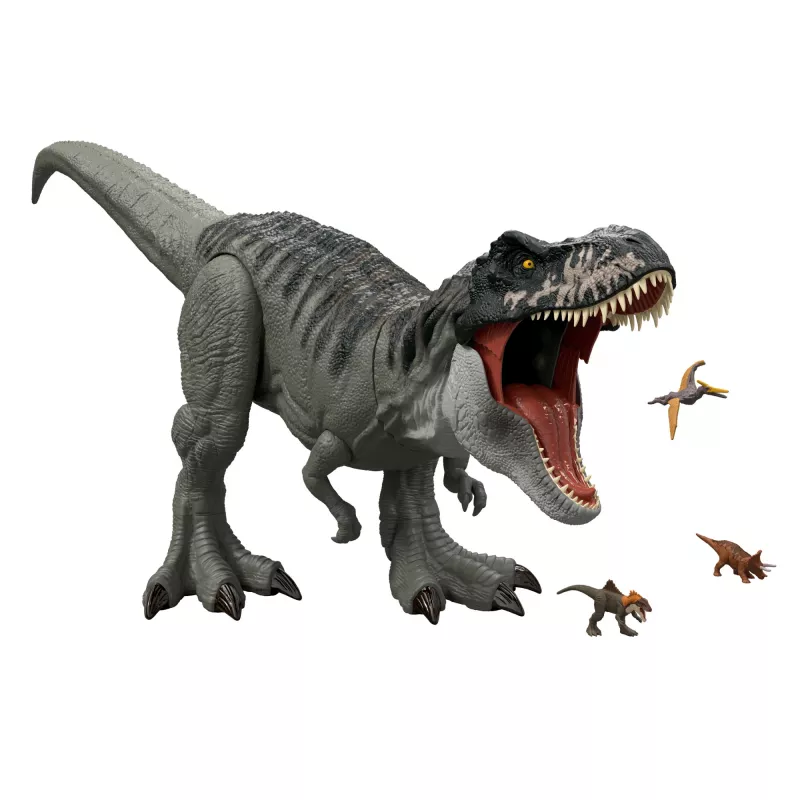 Jurassic World Rebirth figura de acción Super Colossal Tyrannosaurus Rex, juguete de dinosaurio T-Rex de película