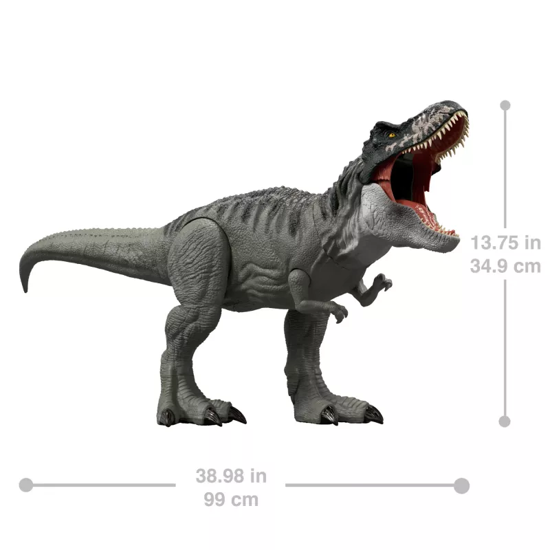 Jurassic World Rebirth figura de acción Super Colossal Tyrannosaurus Rex, juguete de dinosaurio T-Rex de película