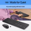 HP 230 conjunto inalámbrico de ratón y teclado, tamaño completo, inalámbrico, RF inalámbrico, membrana, negro, ratón incluido