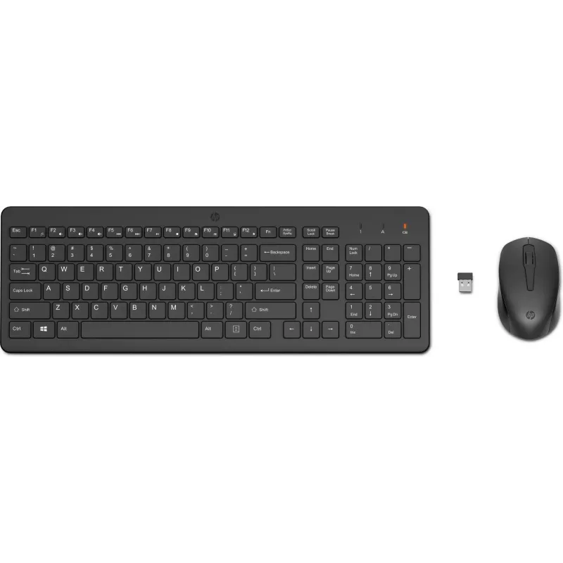 HP 330 Combinación de ratón y teclado inalámbrica, tamaño completo (100%), inalámbrico, RF inalámbrico, negro, ratón incluido