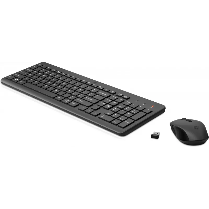 HP 330 Combinación de ratón y teclado inalámbrica, tamaño completo (100%), inalámbrico, RF inalámbrico, negro, ratón incluido