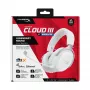 HyperX Cloud III S - Auriculares gaming inalámbricos (blanco), inalámbricos, 20 - 20000 Hz, gaming, 340 g, auriculares, blanco