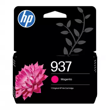 HP 937 cartucho de tinta original magenta, rendimiento estándar, magenta, 1 ud., 800 páginas, pack individual