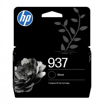 HP 937 cartucho de tinta original negro, rendimiento estándar, negro, 1 ud., 1250 páginas, pack individual