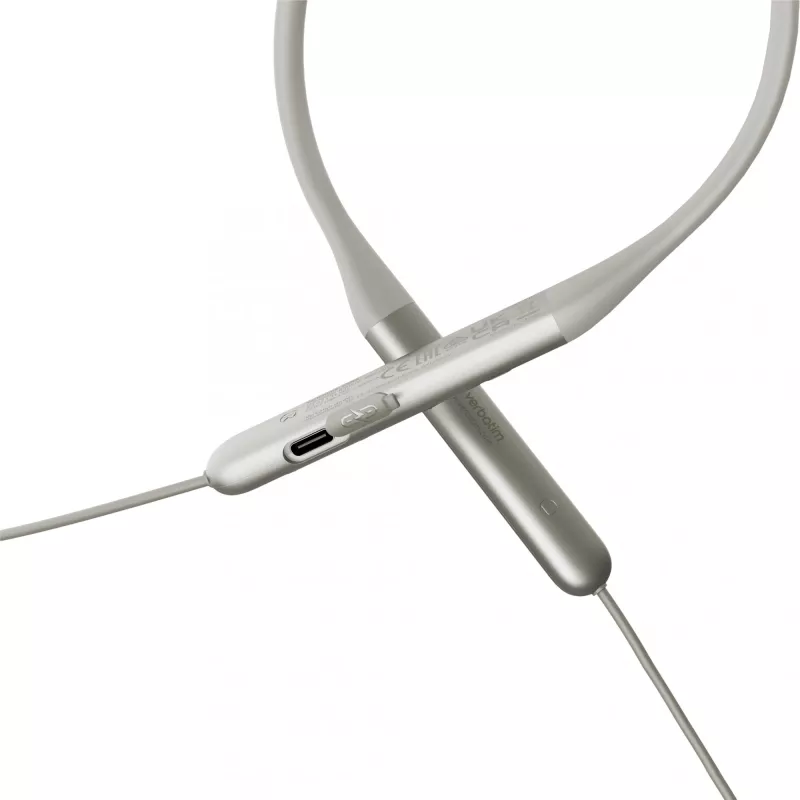 Verbatim TruSound ANC auriculares de cuello gris, inalámbricos, 20 - 20000 Hz, música/uso diario, 46.5 g, auricular, gris