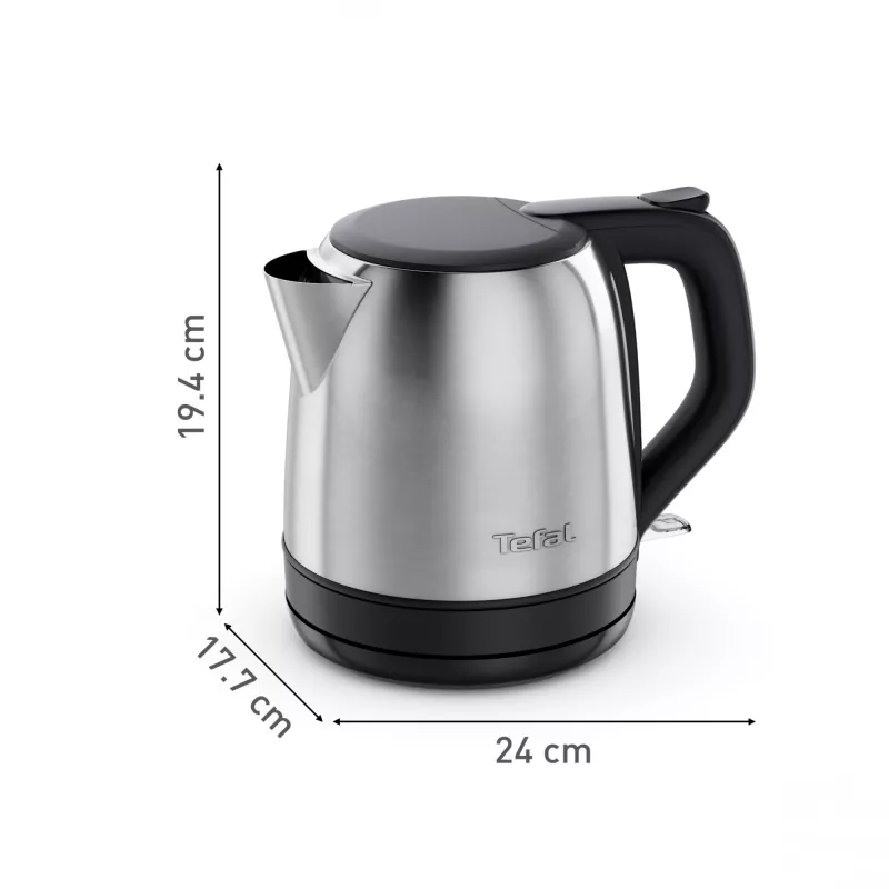 Tefal Subito Mini KO5S2DE0 hervidor 1 L 2400 W negro, acero inoxidable
