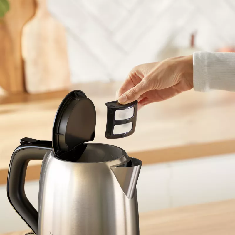 Tefal Subito Mini KO5S2DE0 hervidor 1 L 2400 W negro, acero inoxidable