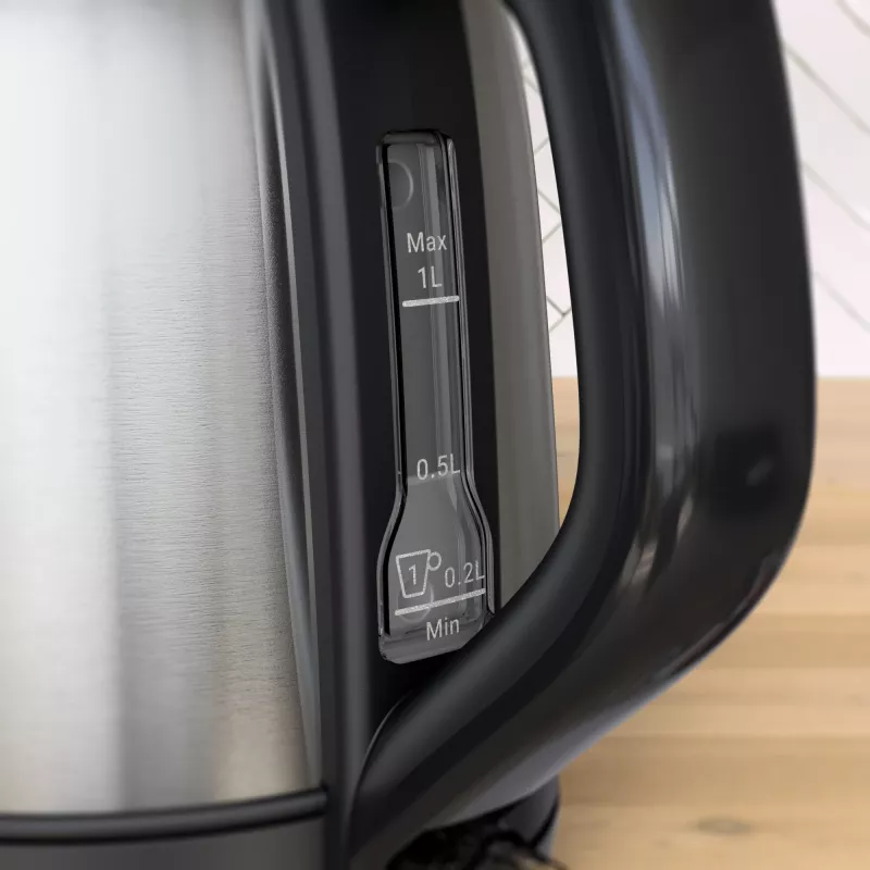 Tefal Subito Mini KO5S2DE0 hervidor 1 L 2400 W negro, acero inoxidable