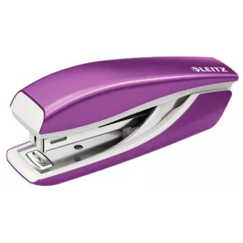 Leitz NeXXt WOW minigrapadora metálica, 10 hojas, lila, P2, metal, plástico, 80 g/m², 3,5 cm